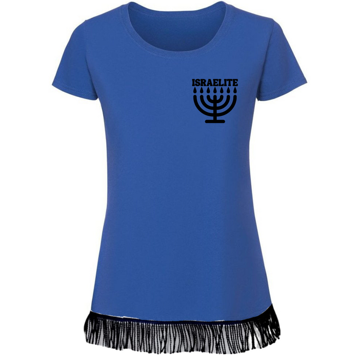 ISRAELITE Menorah Women's T-Shirt with Black Vinyl