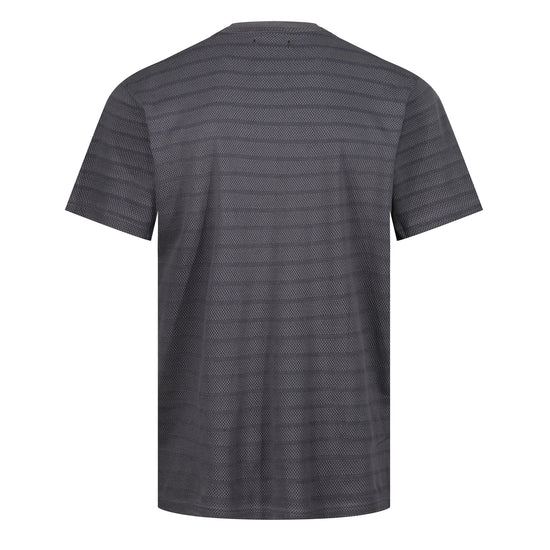 Men's Textured Stripe T-Shirt with Fringes