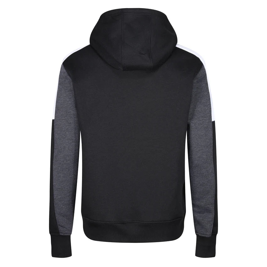 Men's Color Block Fleece Hoodie with Fringes