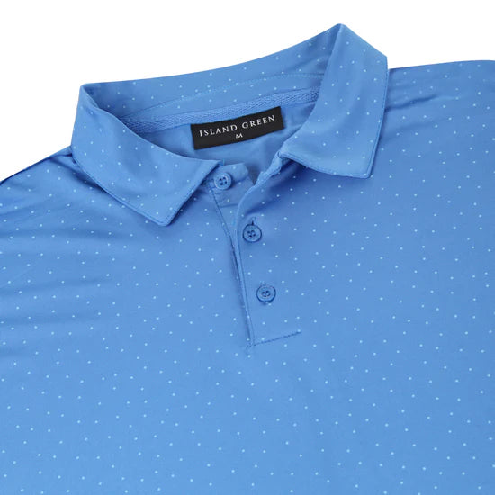 Men's Dot Print Polo Shirt with Fringes