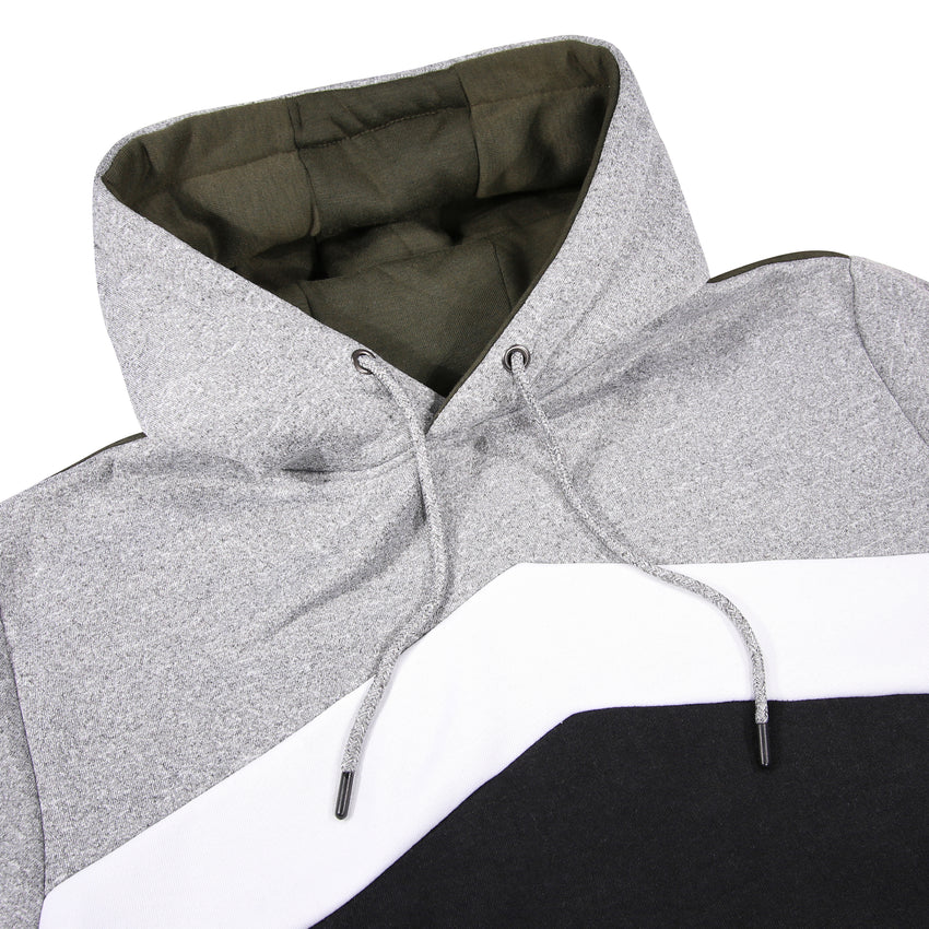 Men's Color Block Hoodie with Fringes