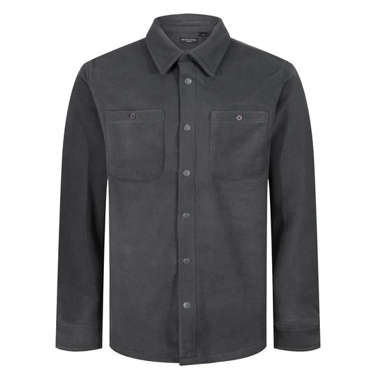 Men's Fleece Overshirt with Fringes