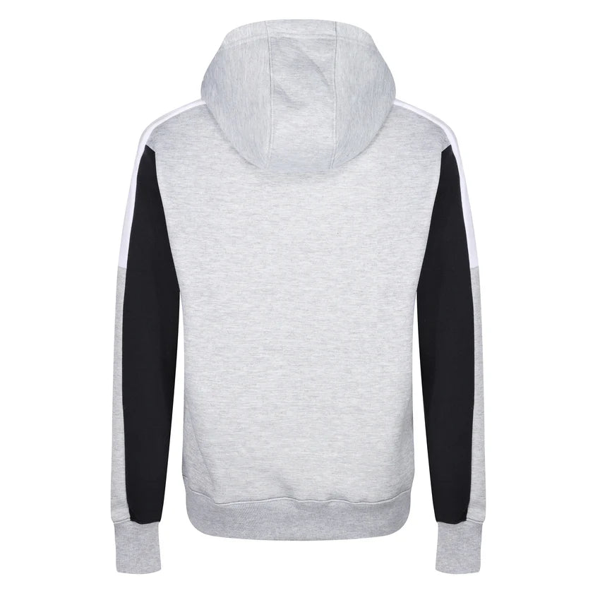 Men's Color Block Fleece Hoodie with Fringes