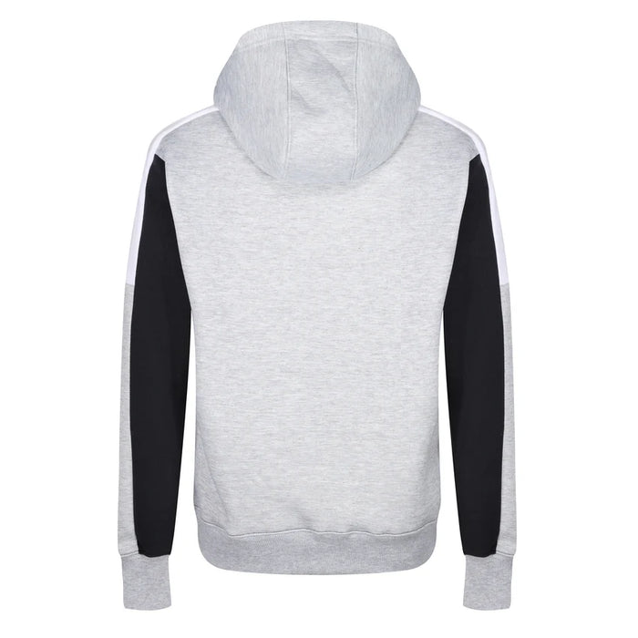 Men's Color Block Fleece Hoodie with Fringes