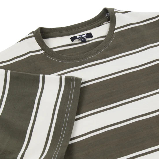 Men's Wide Stripe T-Shirt with Fringes