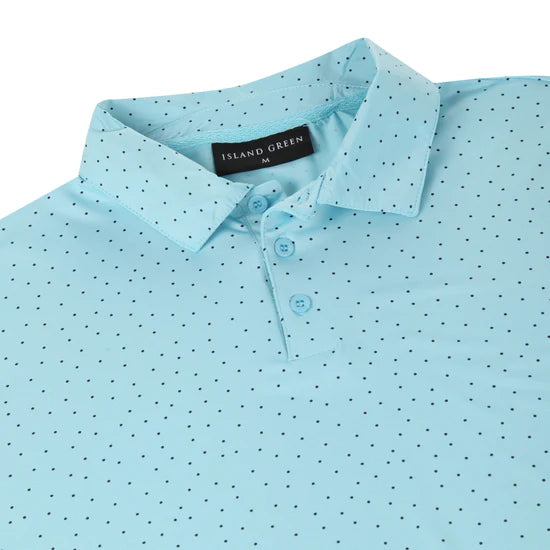 Men's Dot Print Polo Shirt with Fringes