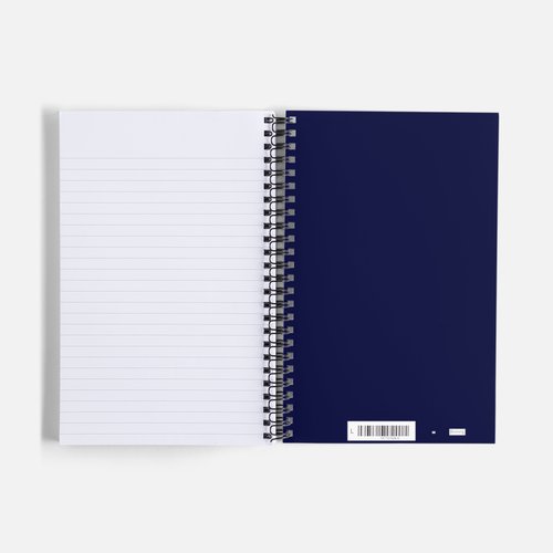 Navy Seek Ye Spiral-Bound Notebook