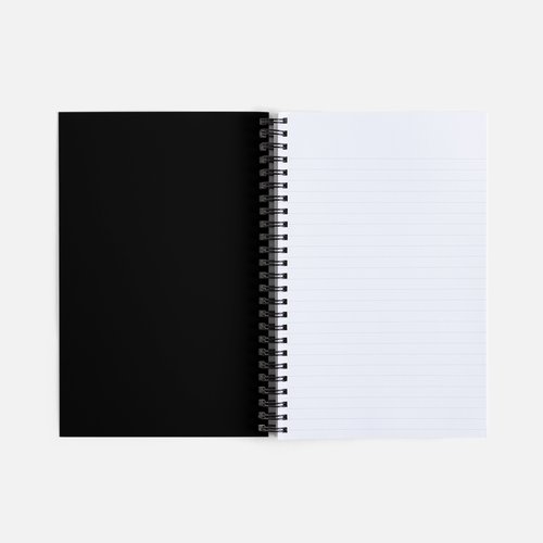 Black Seek Ye Spiral-Bound Notebook