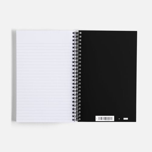 Black Seek Ye Spiral-Bound Notebook