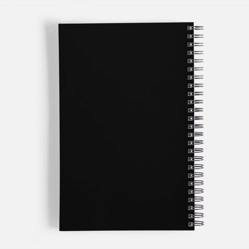 Black Seek Ye Spiral-Bound Notebook