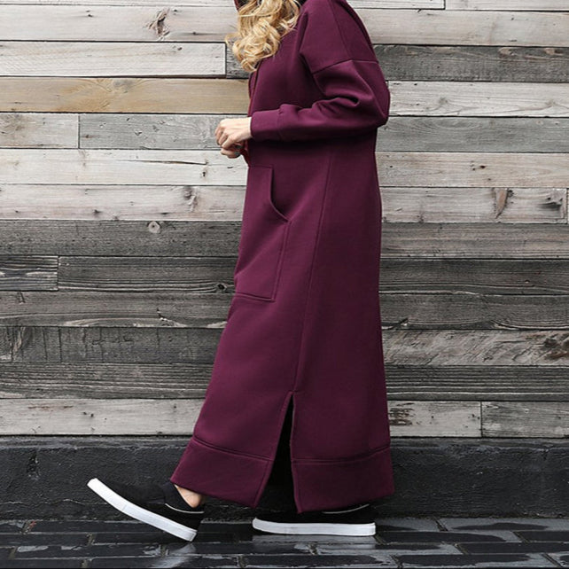 Front Pocket Hooded Sweatshirt Dress