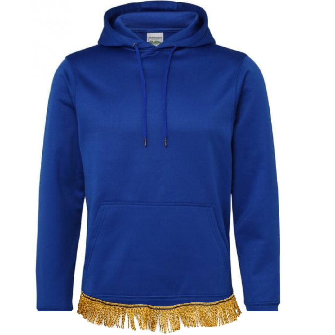 Hoodie with clearance fringes